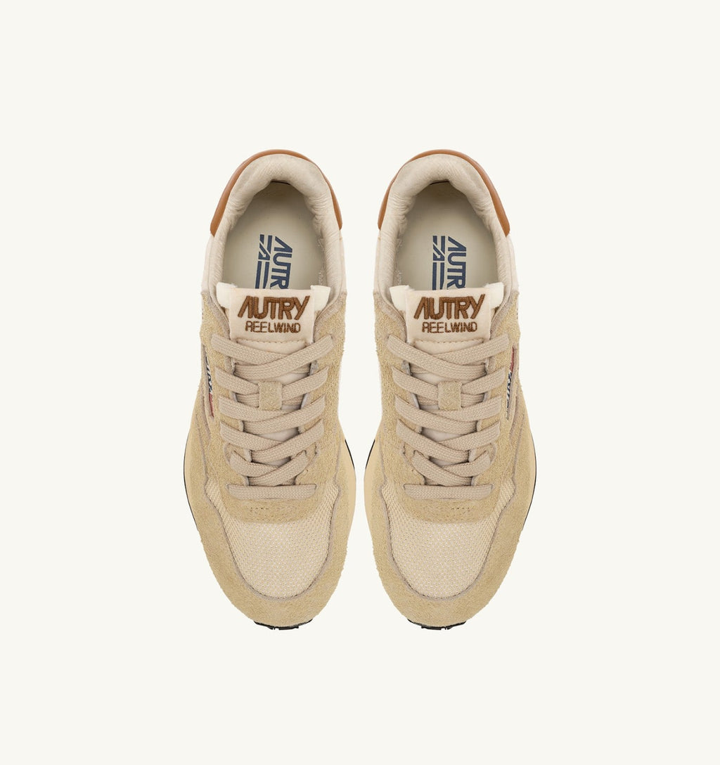 REELWIND LOW IN SUEDE E NYLON ECRU E CATHAY SPICE DONNA