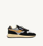 REELWIND LOW IN SUEDE NERO E NYLON RIFLETTENTE