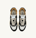 REELWIND LOW IN SUEDE NERO E NYLON RIFLETTENTE