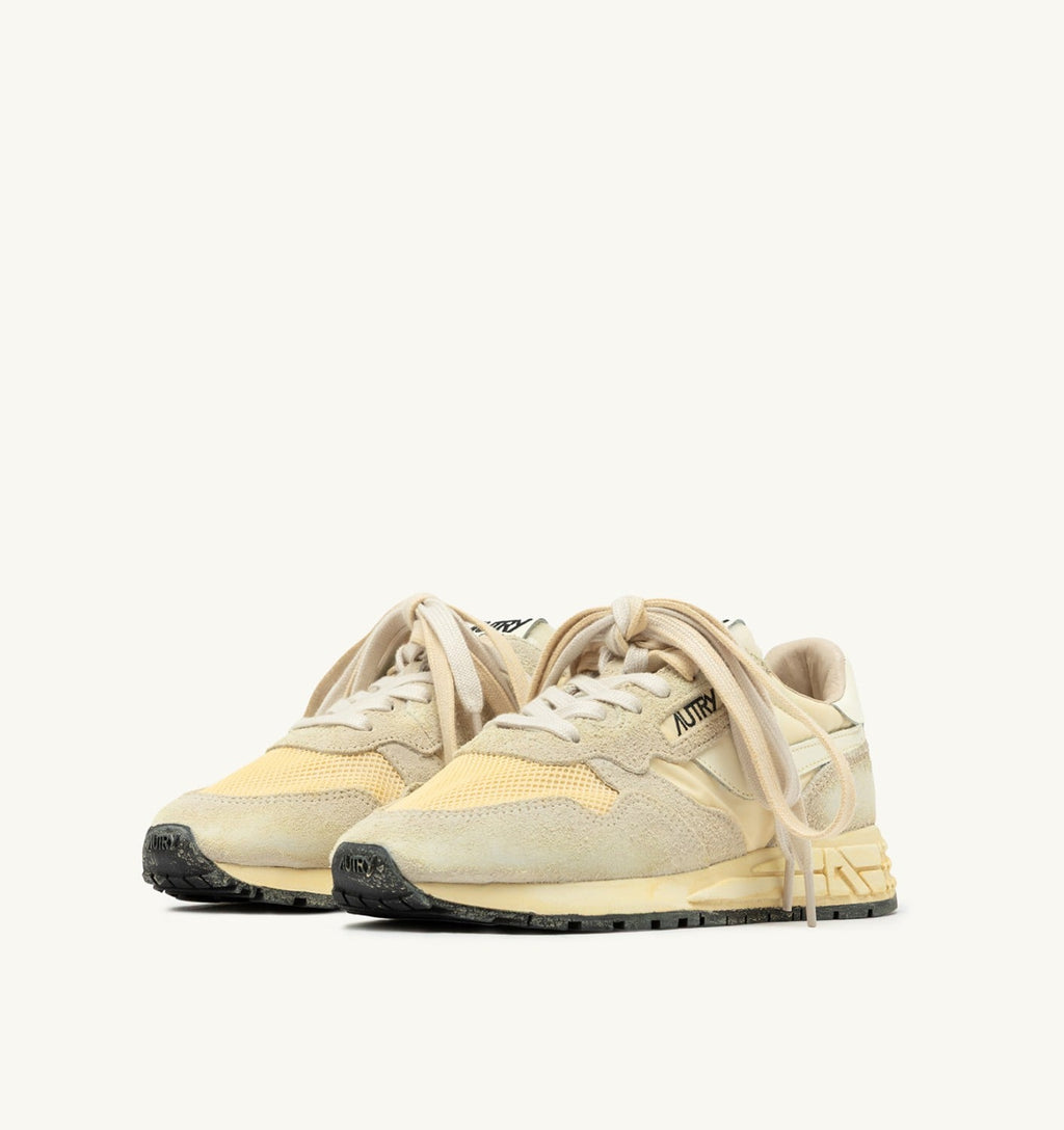 REELWIND SUPER VINTAGE IN SUEDE E NYLON BIANCO E ECRU