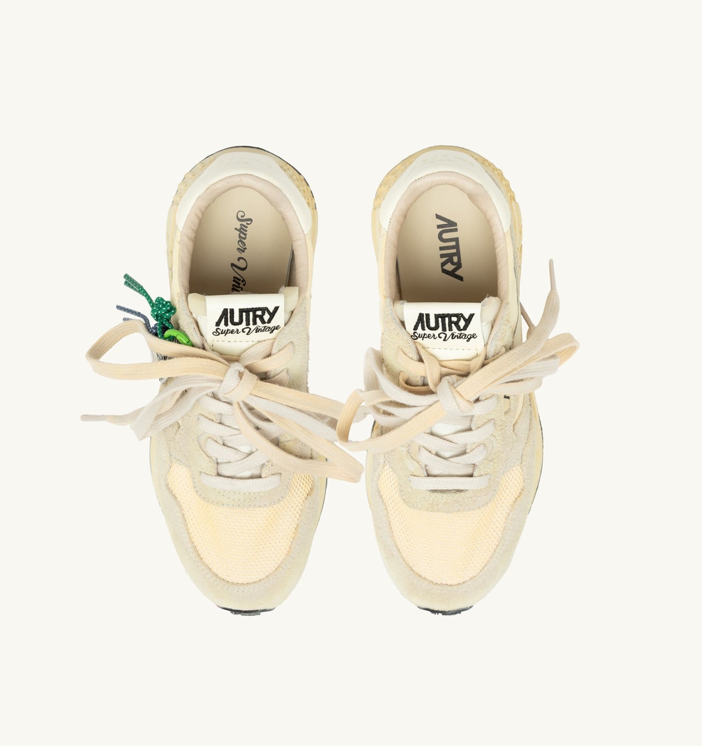 REELWIND SUPER VINTAGE IN SUEDE E NYLON BIANCO E ECRU