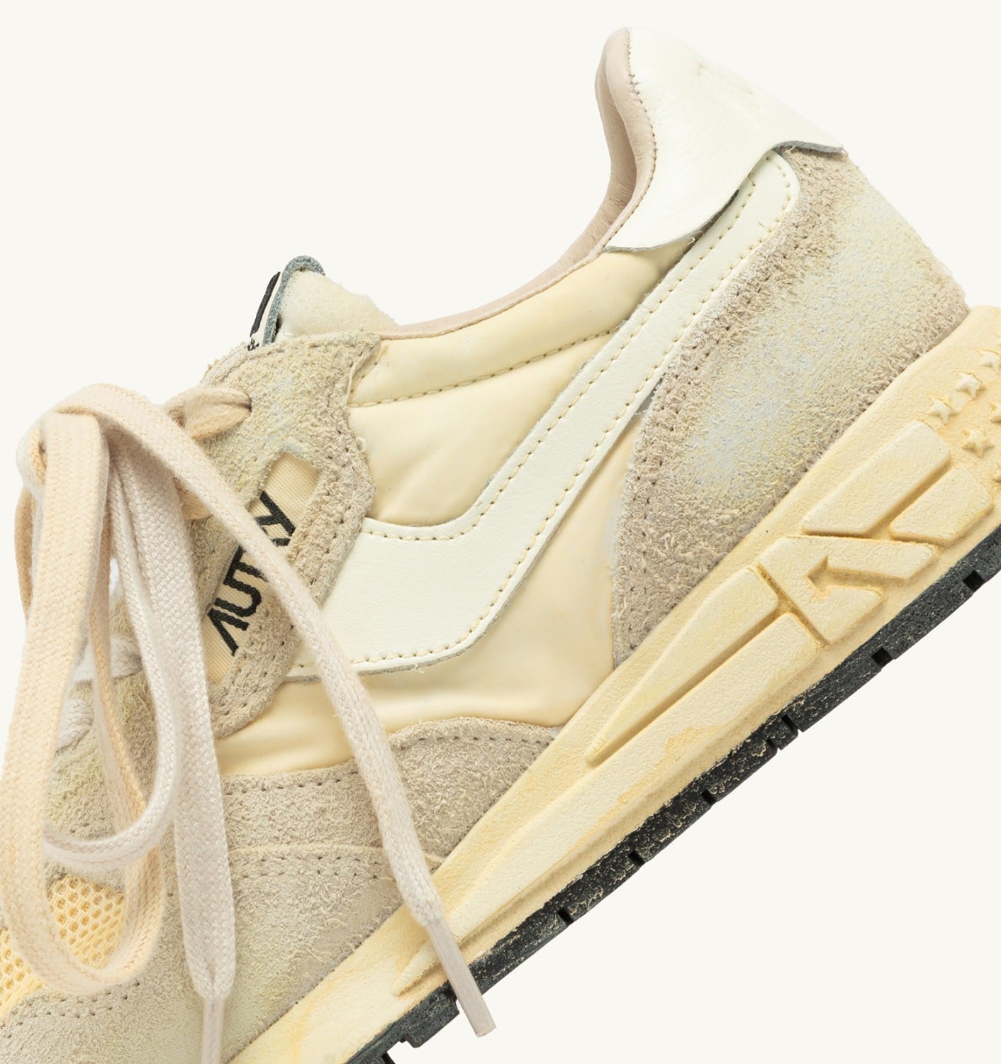 REELWIND SUPER VINTAGE IN SUEDE E NYLON BIANCO E ECRU