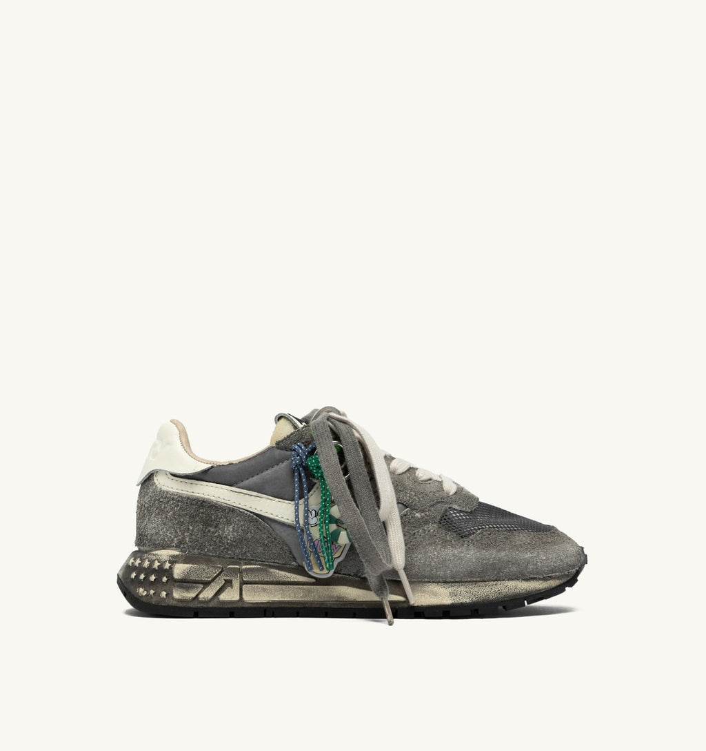 REELWIND SUPER VINTAGE IN SUEDE E NYLON BIANCO E NERO DONNA