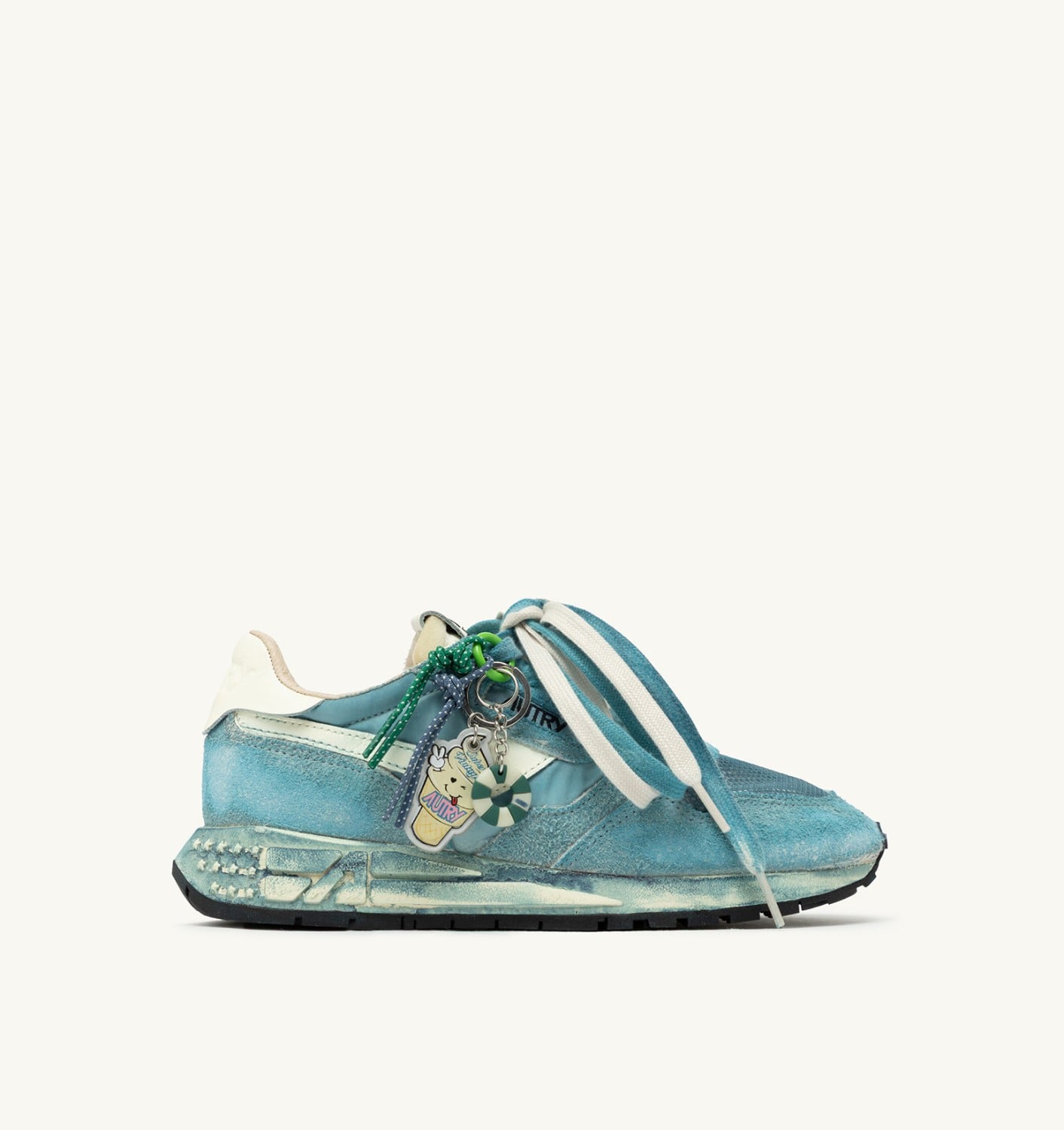 REELWIND SUPER VINTAGE IN SUEDE E NYLON BIANCO E SPACE UOMO