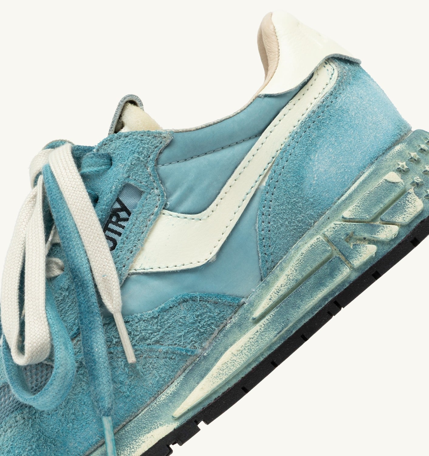 REELWIND SUPER VINTAGE IN SUEDE E NYLON BIANCO E SPACE UOMO