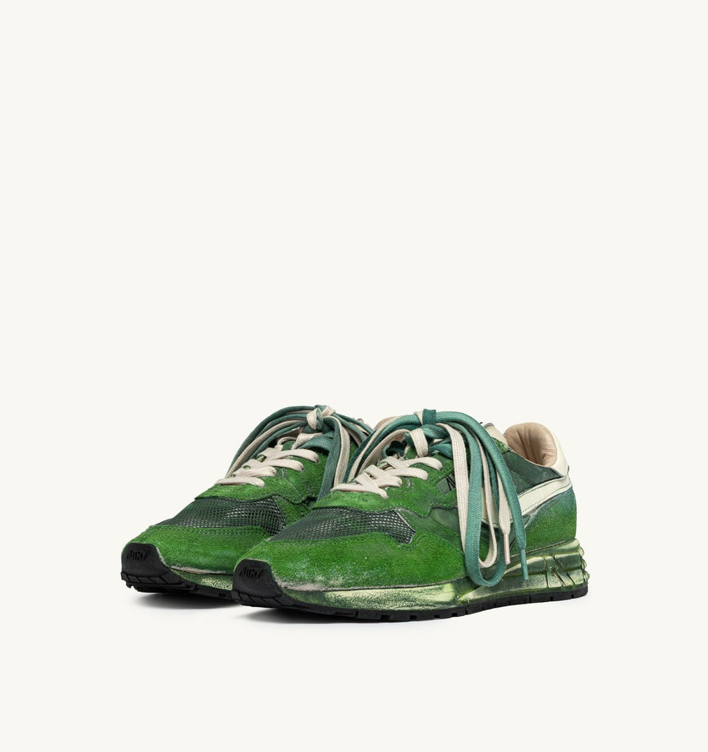 REELWIND SUPER VINTAGE IN SUEDE E NYLON BIANCO E VERDE