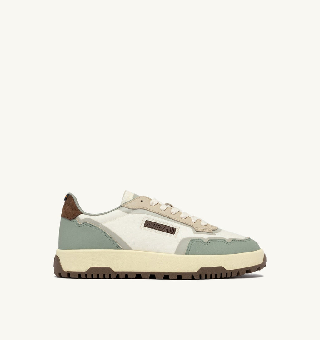 WILDPACE LOW IN CORDURA E PELLE MARSHMALLOW E SEA GRASS