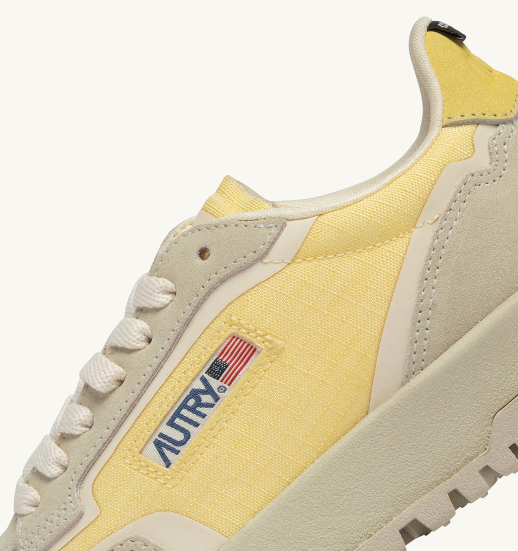 WILDPACE LOW IN CORDURA E SUEDE BIANCO E LEMON MERINGUE