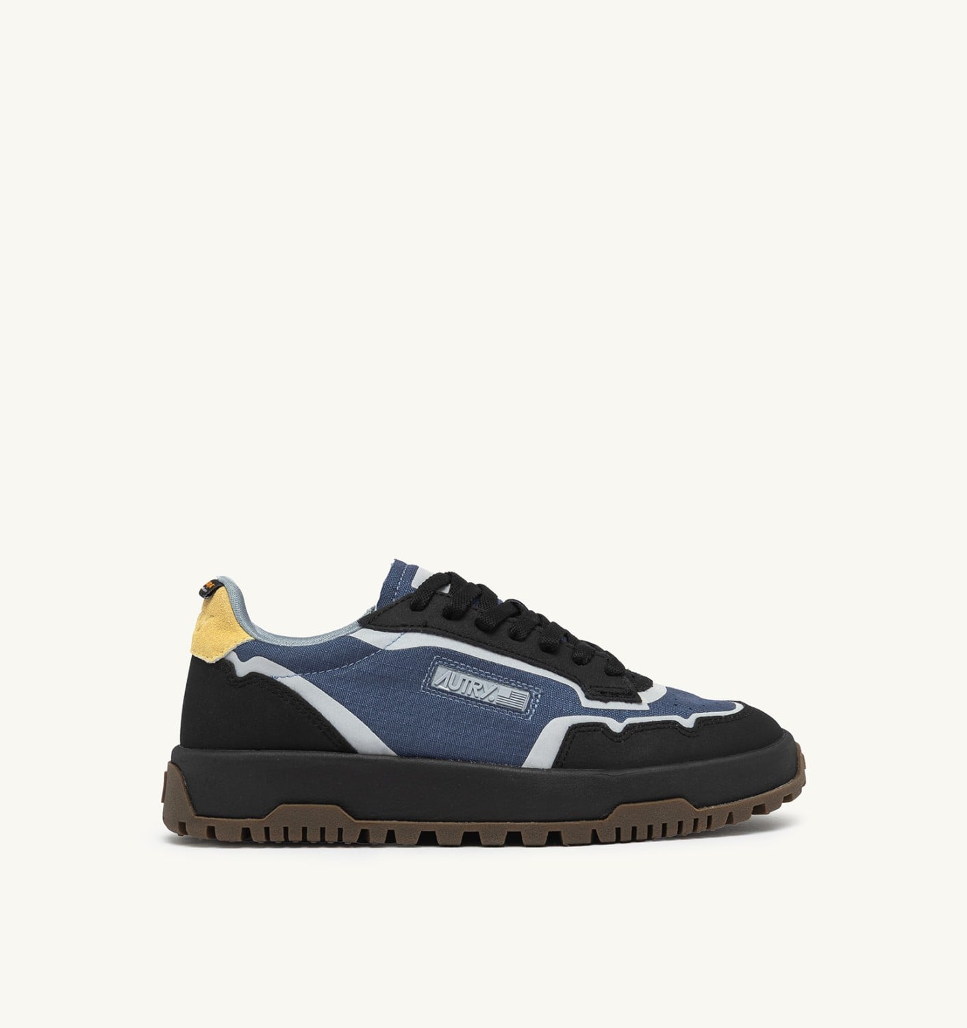 WILDPACE LOW IN NYLON RIPSTOP E PELLE DARK BLUE E NERO