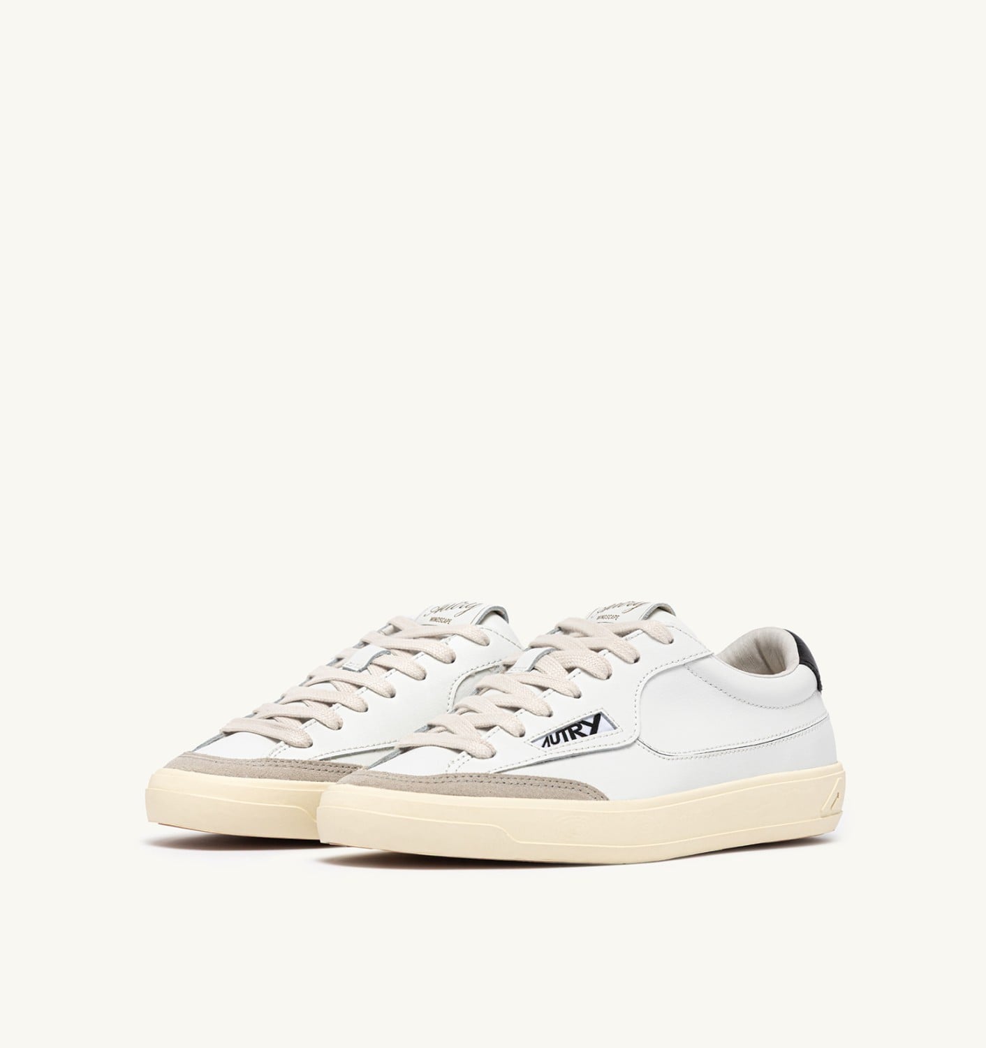 WINDSCAPE LOW IN PELLE BIANCA E NERA DONNA