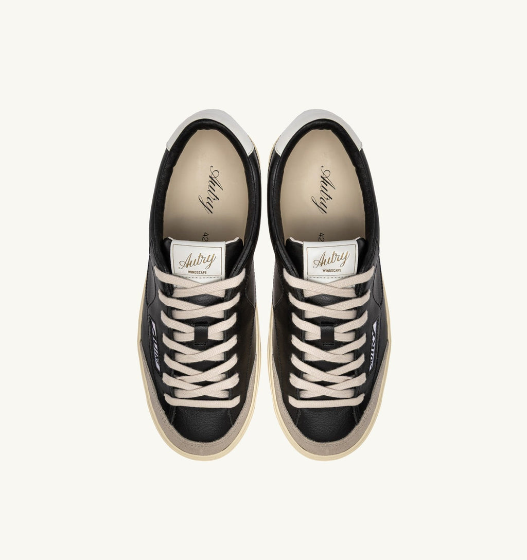WINDSCAPE LOW IN PELLE NERA E BIANCA
