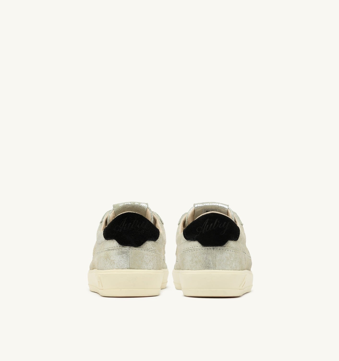 WINDSCAPE LOW IN SUEDE LAMINATO ARGENTO E NERO