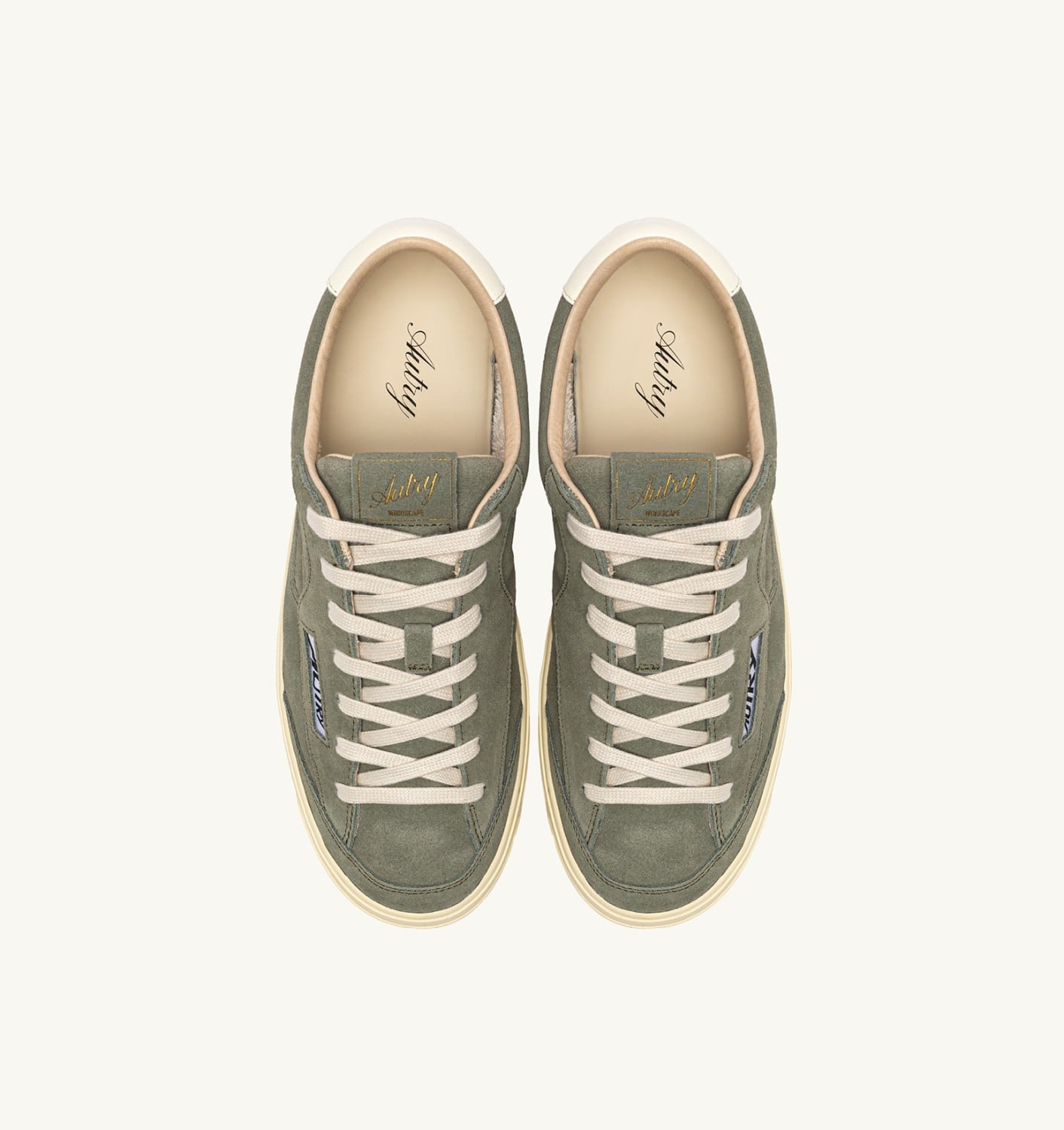 WINDSCAPE LOW IN SUEDE SMOKED GREEN E MARSHMALLOW