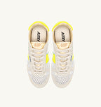 WINDSPIN IN MESH E PELLE BIANCO SAND E EVENING PRIMROSE