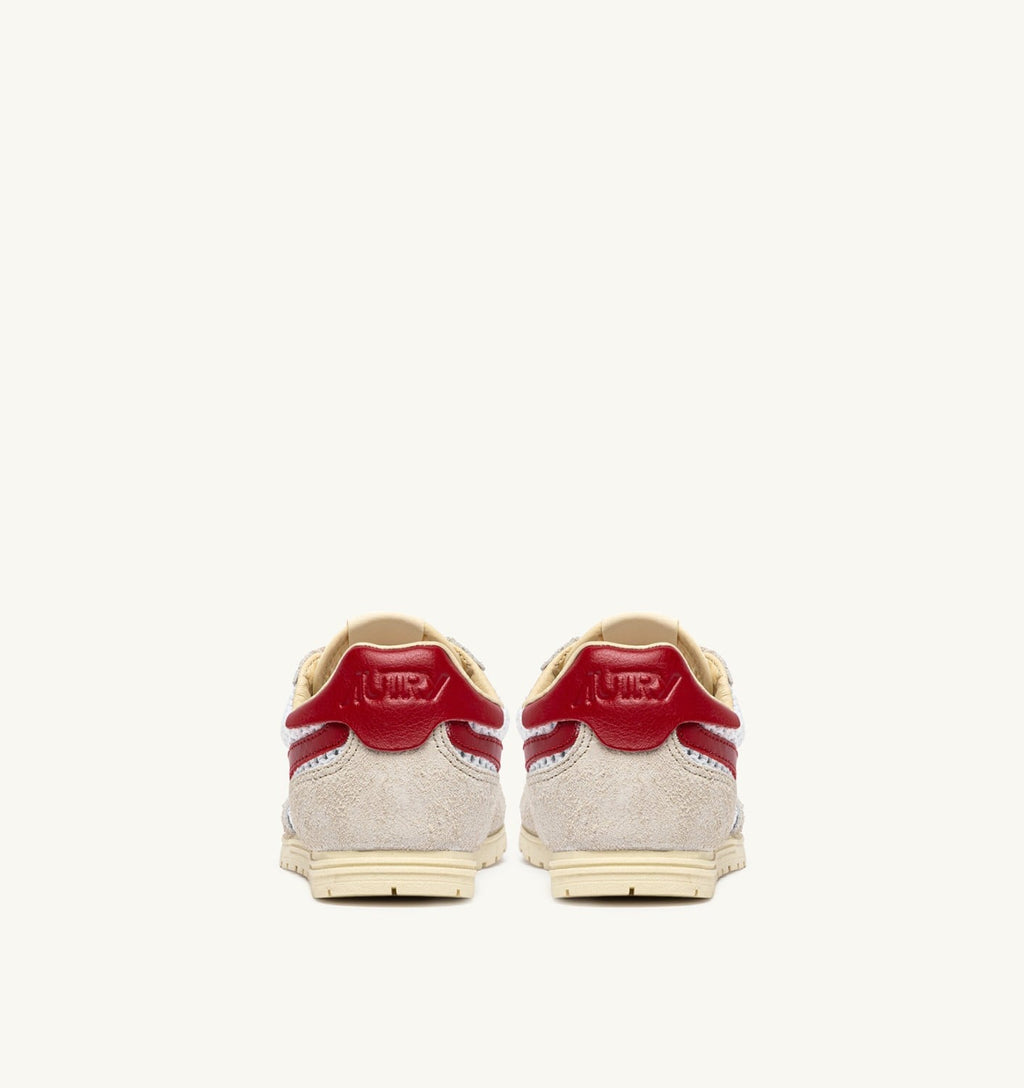 WINDSPIN IN MESH E PELLE BIANCO SAND E ROSSO
