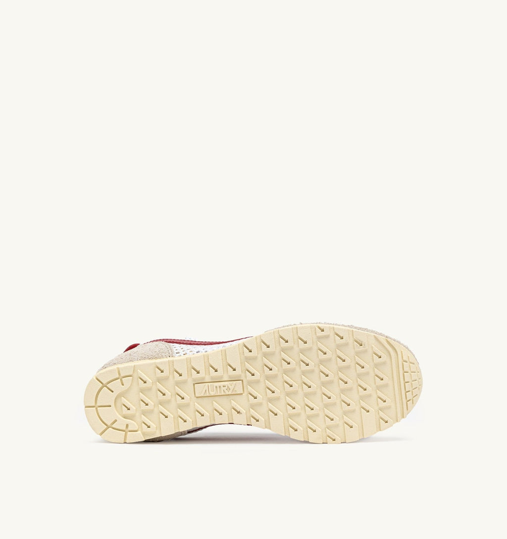 WINDSPIN IN MESH E PELLE BIANCO SAND E ROSSO