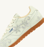 WINDSPIN IN PELLE BONE WHITE CON APPLICAZIONI