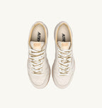 WINDSPIN IN PELLE NAPPA BIANCO E ORO