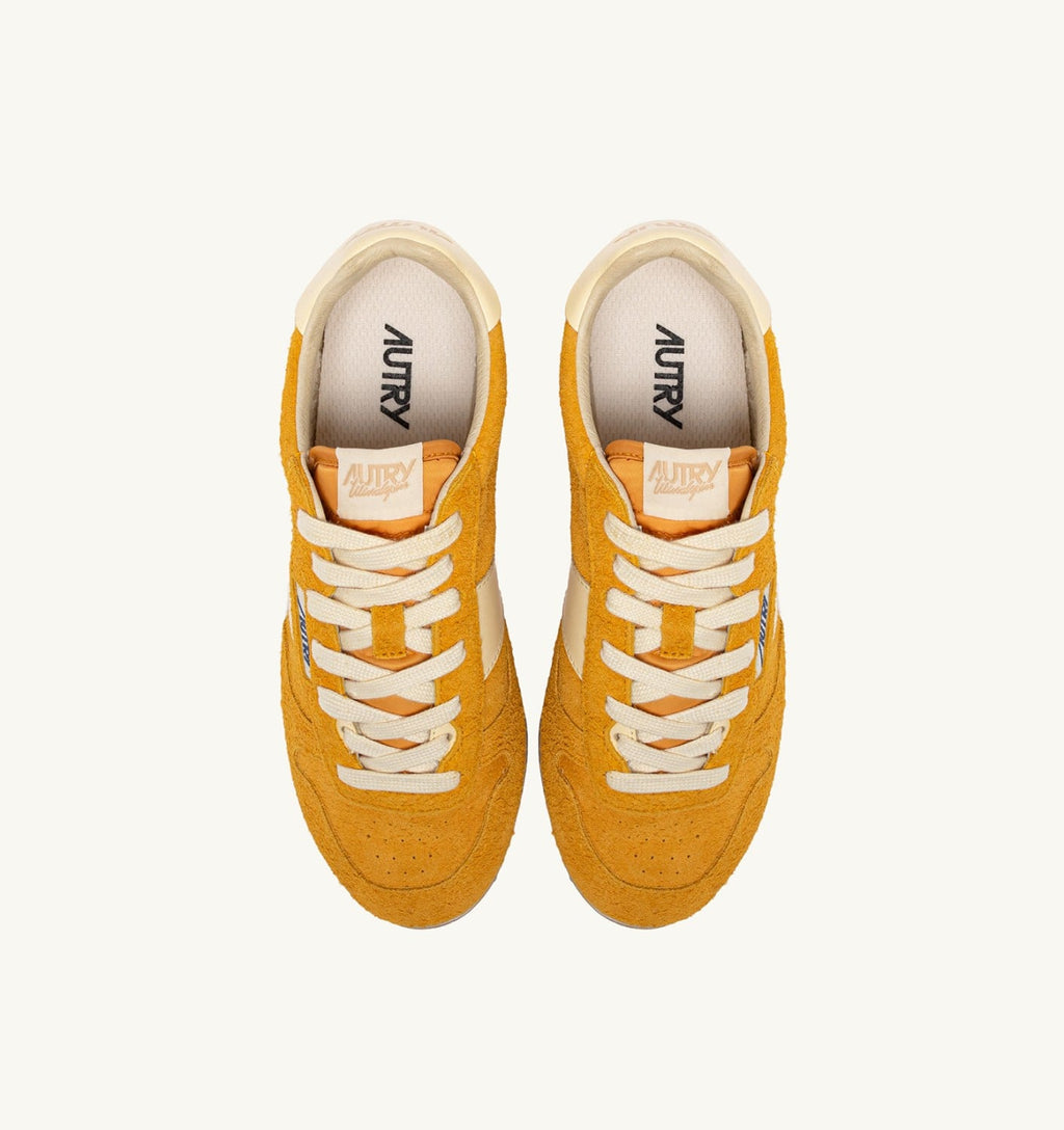 WINDSPIN IN SUEDE E PELLE MINERAL YELLOW E RUTABAGA