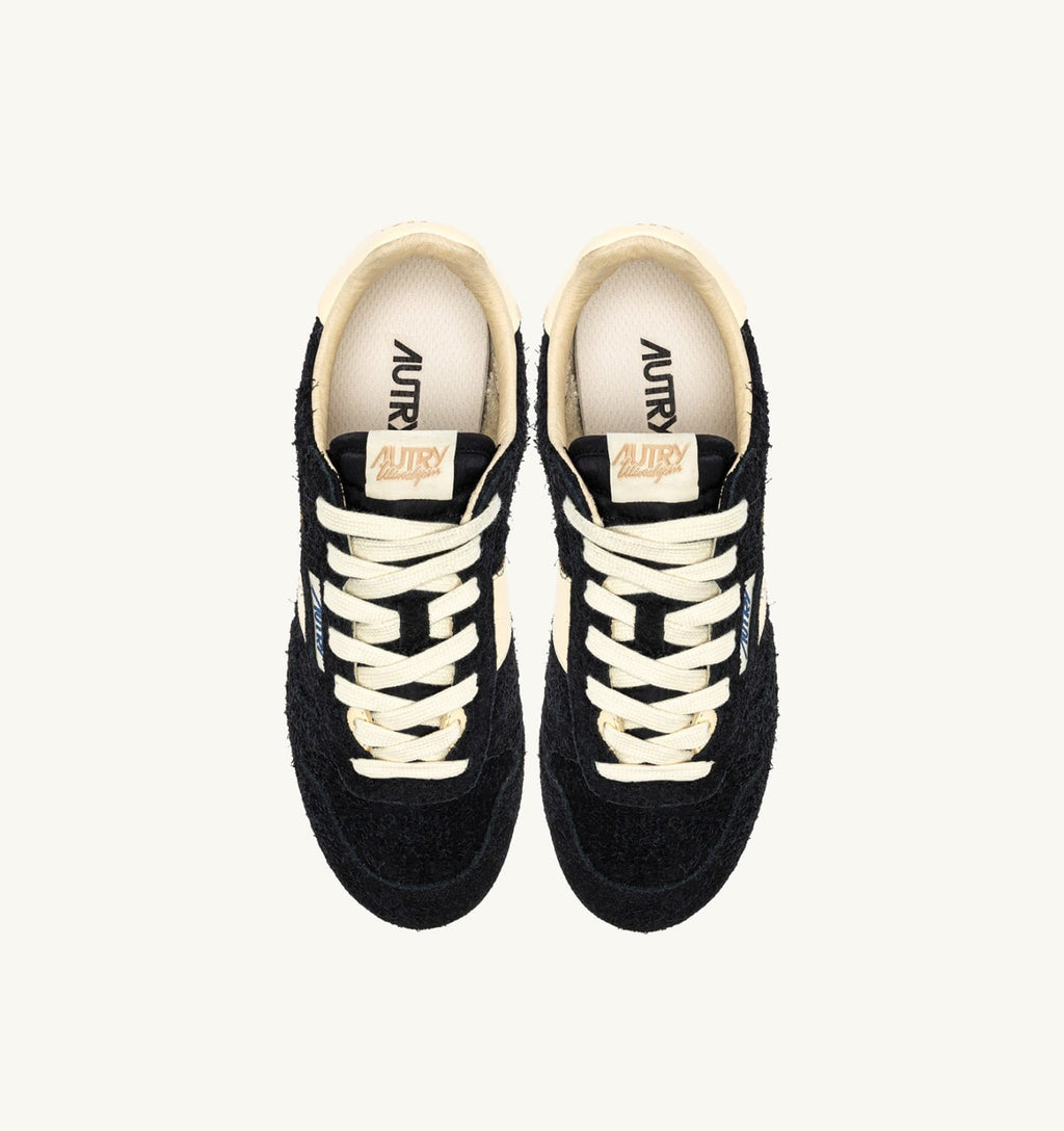 WINDSPIN IN SUEDE E PELLE NERA E RUTABAGA DONNA
